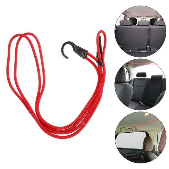 TAILTOSS Bungee Cords with Hooks 1Pack Red Flat Elastic Rope for Kayak and Tent Shock Cord