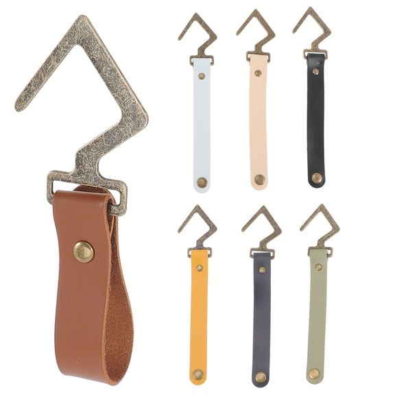 TAILTOSS Camping Hooks 7Pcs Black Metal for Clothesline and Decoration