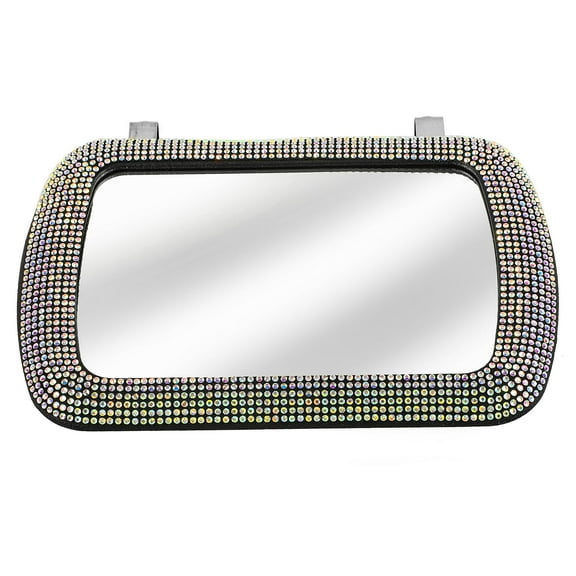 TAILTOSS Car Visor Rhinestone Makeup Mirror Sun Visor Mirror For Vehicle Installation For Women