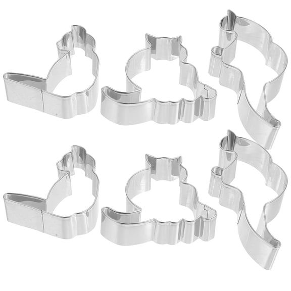 TAILTOSS Cat Biscuit Mold Stainless Steel Cutters 6Pcs for Holiday Parties