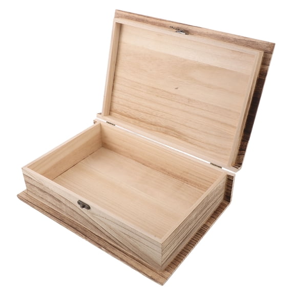 TAILTOSS Wooden Bible Storage Box with Hinged Lid Large Capacity for Home Office