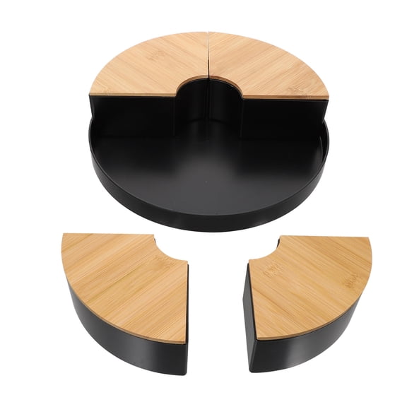 TAILTOSS Serving Tray for Nuts Divided Fruit Box Matte Black 1 Set