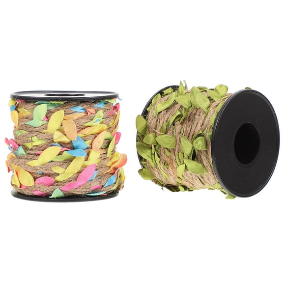 TAILTOSS Leaf Vine Decor 2 Rolls Synthetic Rattan Rope for Wedding, Party, Floral Arrangements, Craft and Art Projects