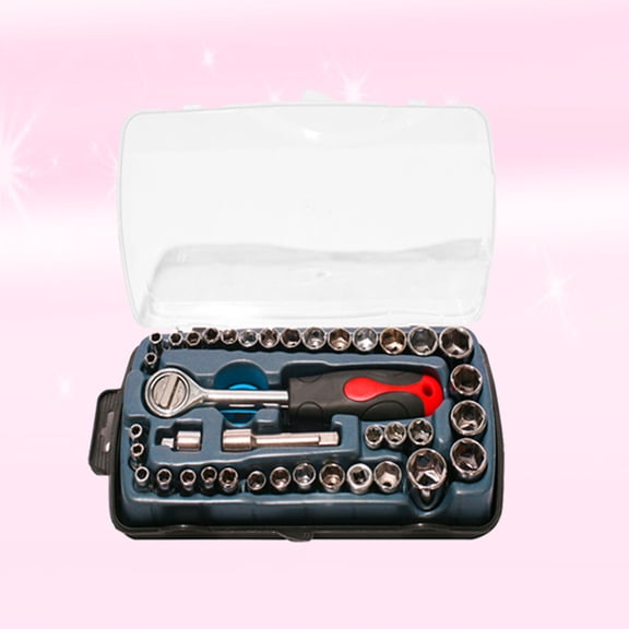 TAILTOSS Durable Carbon Steel Tool Box Set 40Pcs for Professional Mechanics and Home Users