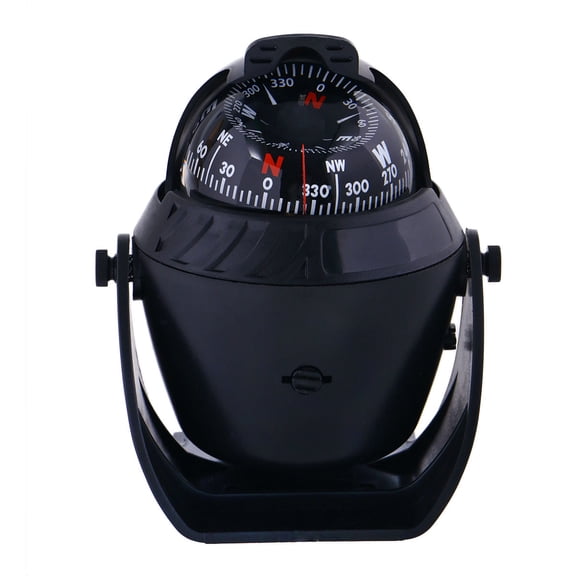 TAILTOSS Electronic Digital Illuminated Marine Compass Black Lighted Nautical Guide Ball for Marine Use
