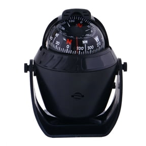 TAILTOSS Electronic Digital Illuminated Marine Compass Black Lighted Nautical Guide Ball for Marine Use