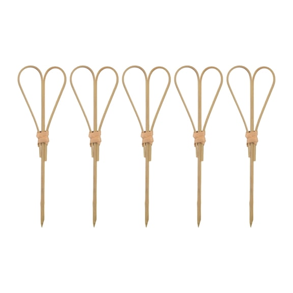 TAILTOSS Elegant Scissors Shaped Cocktail Picks for Bar and Parties with Synthetic Material Khaki Color 15 cm