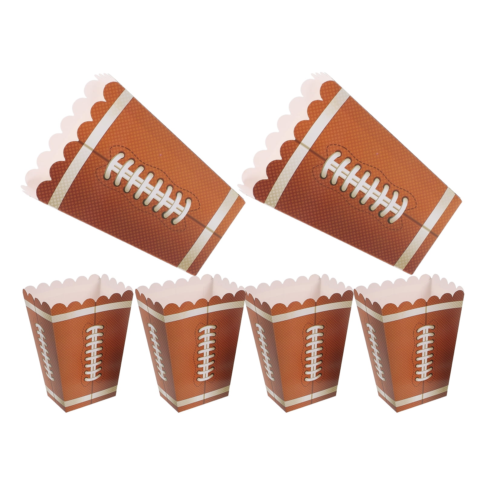TAILTOSS Football Popcorn Boxes Multi Color Paper for Party Fun Design ...