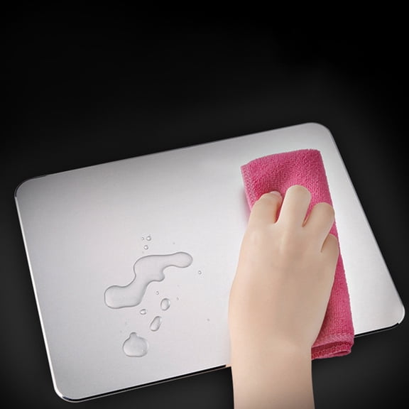 TAILTOSS Gaming Mouse Pads 1Pcs Professional Metal Texture Anti-Slip Aluminum Alloy Mat for Gamers 8.65x7.07x0.08in