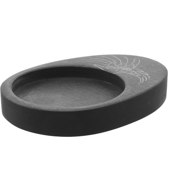 TAILTOSS Ink Stone for Writing and Drawing Black Round Shape for Calligraphy Lovers 1Pcs