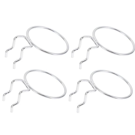 TAILTOSS 4Pcs Pegboard Rings Round Hooks Silver Iron Display for Craftsmen