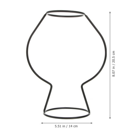 TAILTOSS Iron Shelving Wire Vase 1Pack For Plant Lovers In Black 20.5x14x1in