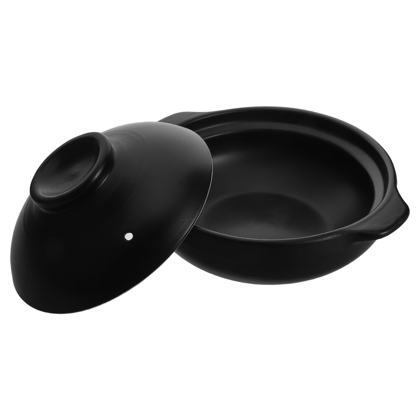 TAILTOSS Black Clay Cooking Pot, Even Heat Distribution, Authentic ...