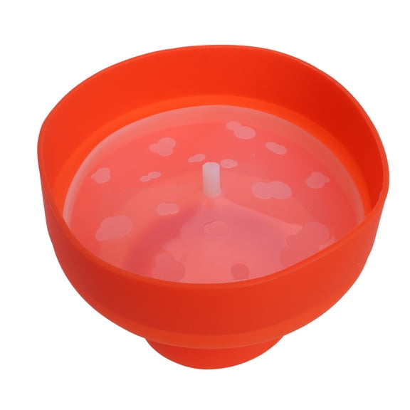 TAILTOSS Microwave Popcorn Foldable Silicone Bowl with Lid 7.9 x 5.7in Red 1Pcs