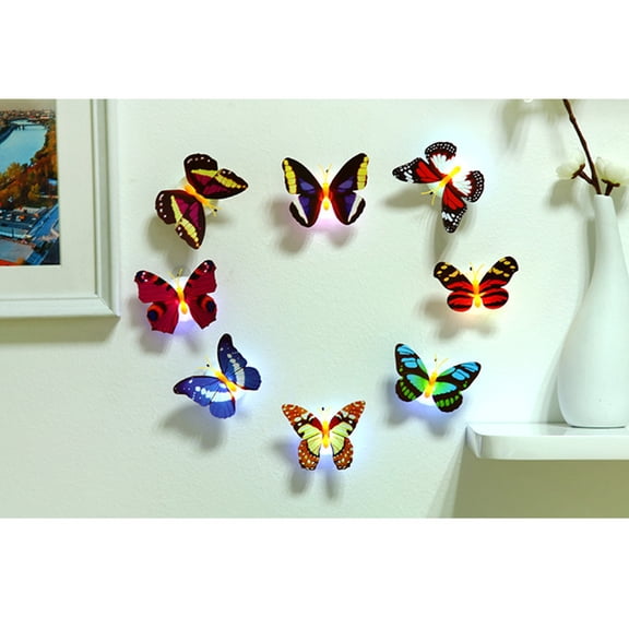 TAILTOSS Night Light 2Pcs Colorful LED Wall Decor Automatic Color Change for Kids Room Festive Garden Party Ornaments