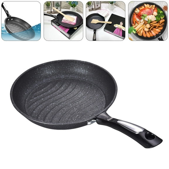 TAILTOSS Nonstick Pans 1Pack Frying Pan Iron Flat Bottom Long Handle Design 16.5x10.2x2.4in For Cooking Grilling