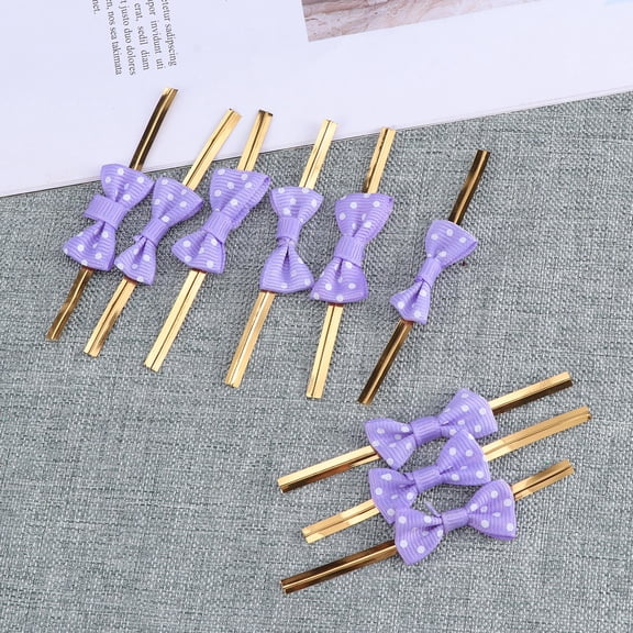 TAILTOSS 100Pcs Purple Sealing Ties Ribbon Smooth Surface for Candy Bag and Baking Packaging