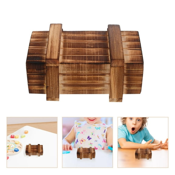 TAILTOSS Wooden Rectangular Puzzle Box with Secret Compartments for Kids and Adults - 1 Piece Brain Teaser