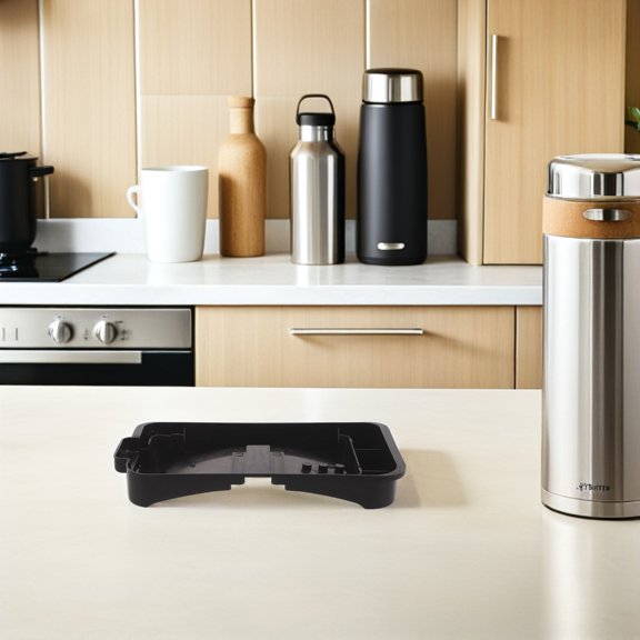TAILTOSS Refrigerator Compressor Drain Pan Black for Fridge with Durable Construction and Easy Installation