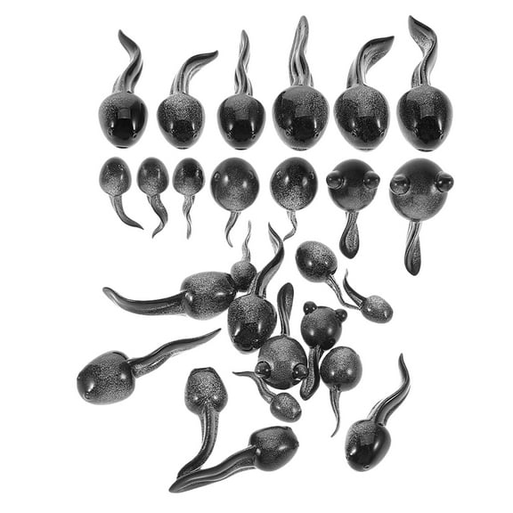 TAILTOSS Resin Miniature Tadpole Figurines Small Animal Terrarium Figurines for Home Owners 26Pcs