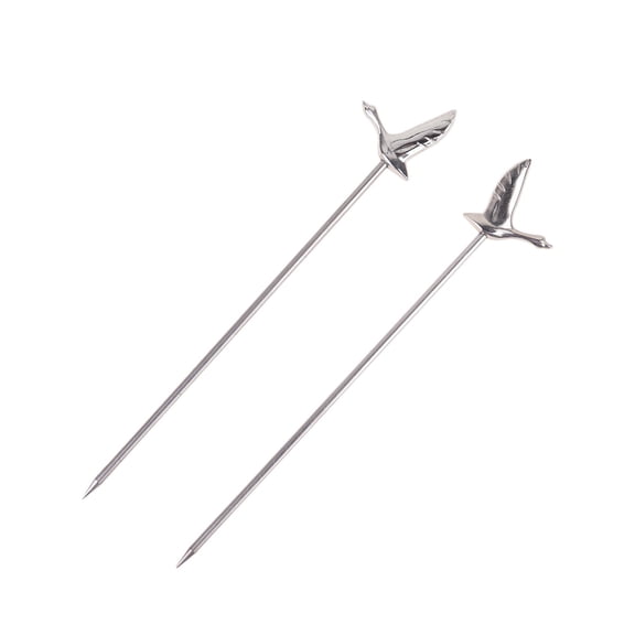 TAILTOSS Stainless Steel Fruit Forks for Eating Picks Reusable and 5pcs Silver