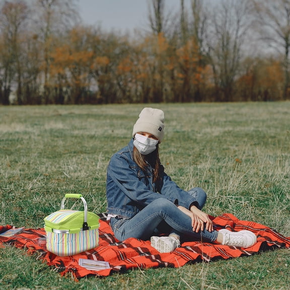 TAILTOSS Travel Picnic Bag Insulated Tote for Adults Olive Green 1Pack 15.75 * 9.84 * 12.60 Inch