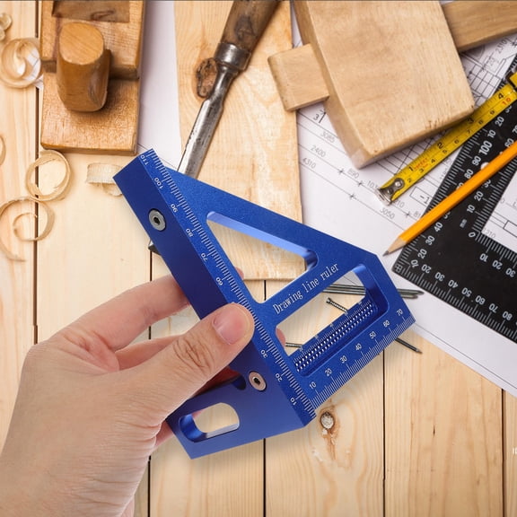 TAILTOSS Triangle Ruler 1Pack for Woodworking Carpenters with 45 Degree Protractor