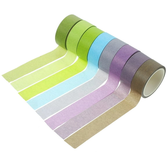 TAILTOSS Washi Tape Aesthetic Scrapbooking Tape Rainbow Colors 8 Rolls 1.5In Width