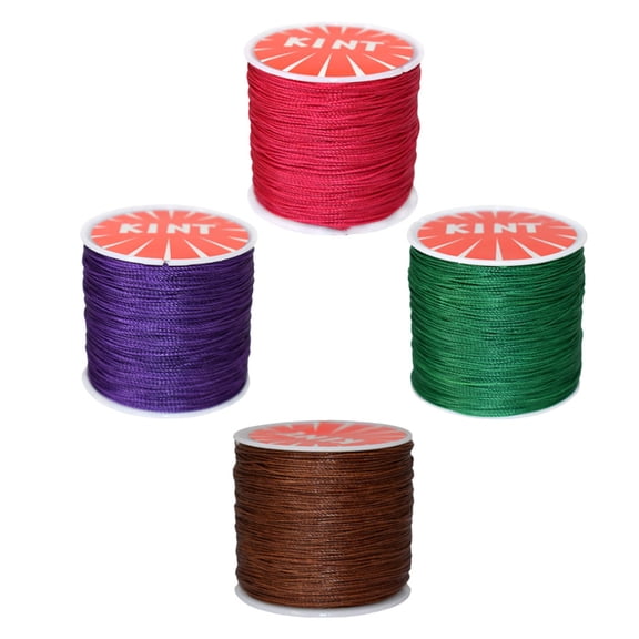 TAILTOSS Waxed Polyester Sewing Thread Ideal for Leather Projects and DIY Crafts 0.6mm 4 Assorted Colors