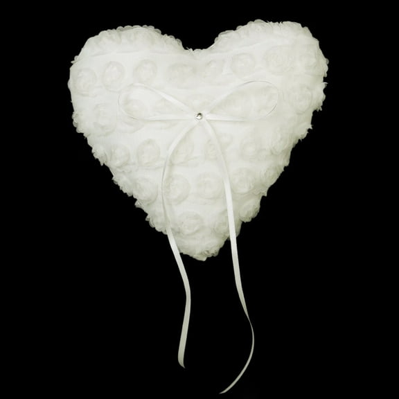 TAILTOSS Wedding Ring Pillow Small Heart Shaped Cushion 15x6.7in for Ceremony Use
