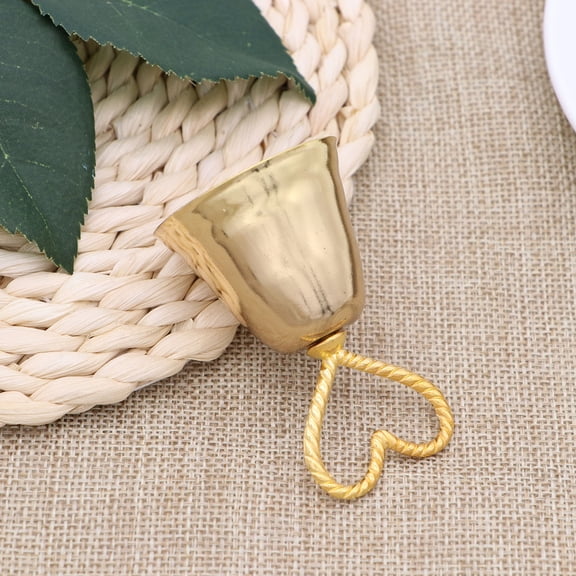 TAILTOSS Wedding Table Number Holder 1Set Golden Metal Heart Shaped Bell For Table Decoration And Bell Sound