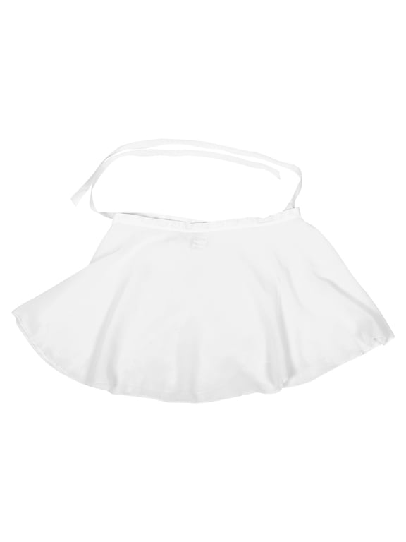 White Ballet Dance Skirt in Chiffon with Elastic Waist and Flowing Hem for Recital