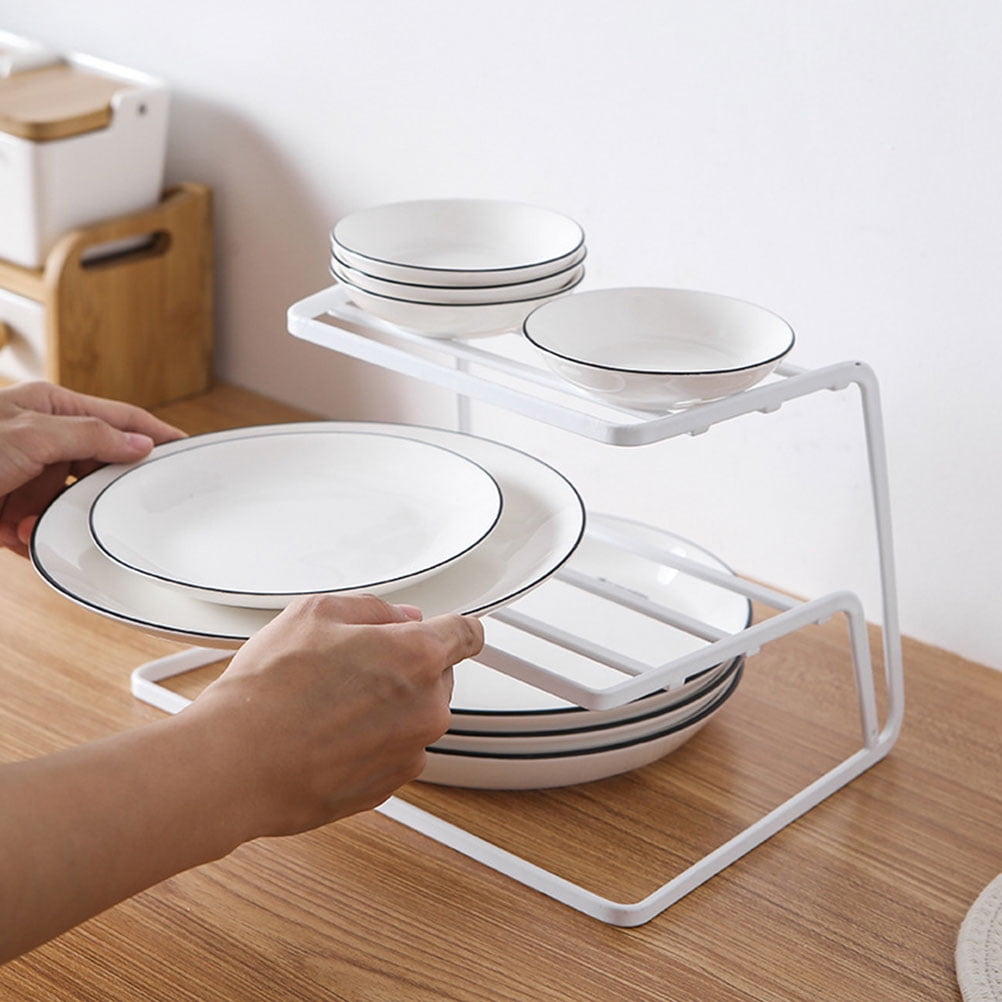 TAILTOSS 1Pc White Cutlery Drying Rack Iron Storage Holder for Kitchen with Quick Drying Feature