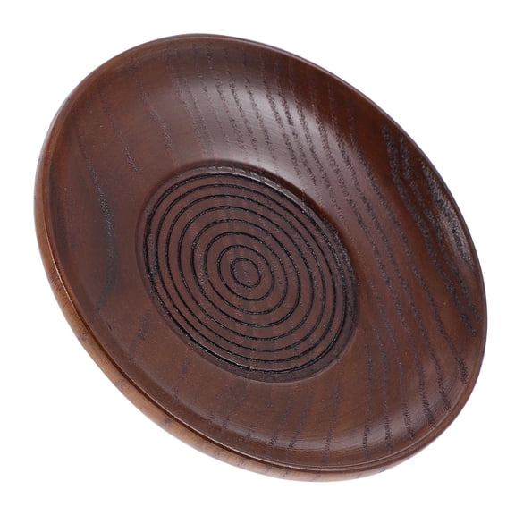 TAILTOSS Wooden Plate 1Pc Brown Dessert Dish for Home Use, and Healthy Material, Serving Tray