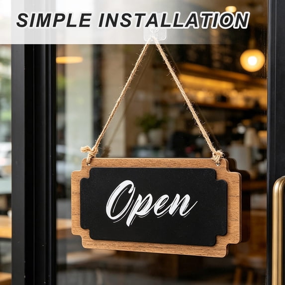 Open Sign Close. Sign TAILTOSS Wooden Hanging Sign for Business with Double Sided Open Closed ...