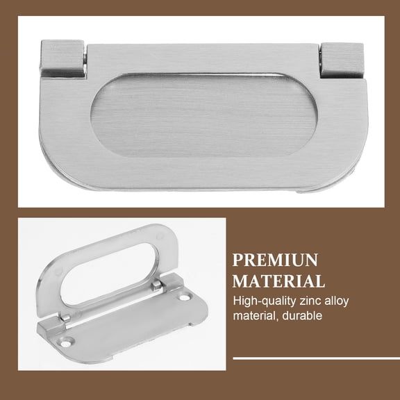 TAILTOSS 2 Pull Handles Alloy Furniture Handles Silver Rectangular Easy to Clean for Bathroom Cabinets