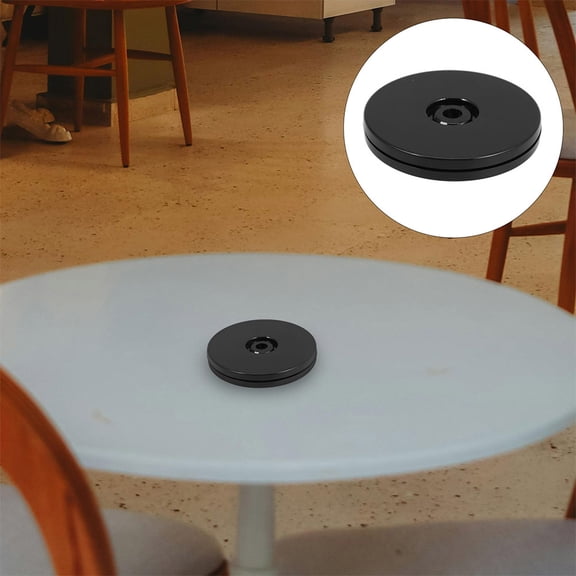 TAILTOSS restaurants Rotating Swivel Stand Plastic Elegant Black Finish 360 Degree Rotation for Dining Tables 1Pack