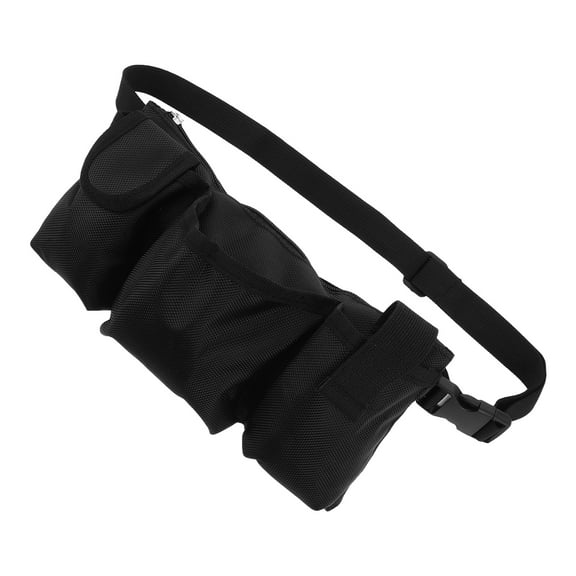 TAILTOSS utility pouch Server Waist Pouch Black Lightweight Design 1Set Storage Concealed Zipper for KTV