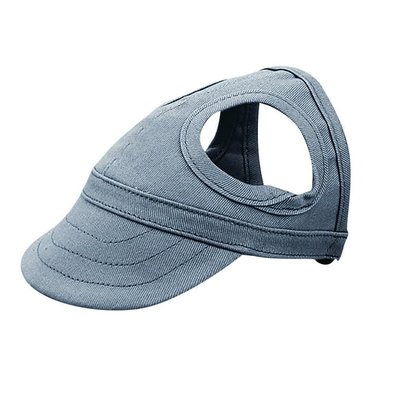 TAILUP Adjustable Breathable Canvas Baseball Cap for Dogs & Cats, UV Protection Sunshade Visor Pet Hat with Ears Open Design for Outdoor Walking Hiking Playtime E