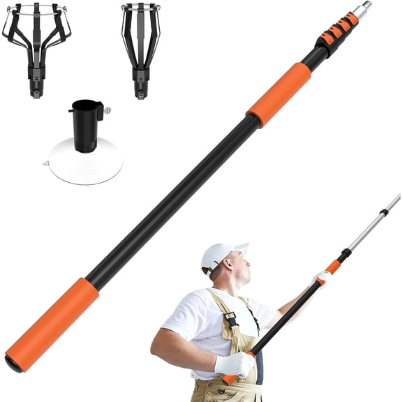 TAIMIGOO Light Bulb Changer for High Ceilings 26FT Reach, Light Bulb Changer 5-20FT with Basket and Suction Cup for Recessed Lights High Ceiling