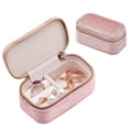 thumbnail image 1 of TAIMY Mini Travel Jewelry Case, Velvet Small Travel Jewelry Box, Portable Jewelry Travel Organizer Box for Rings Earrings Necklaces, Gifts for Women Girls(Pink Lavender), 1 of 6