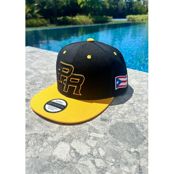 TAINOWEARS PR Black Yellow Baseball Cap Snapback Adjustable