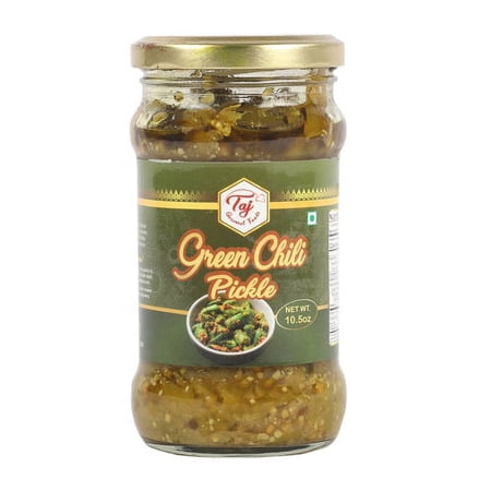 TAJ Green Chilli Pickle, (Chili Pickle), 300g (10.5oz)