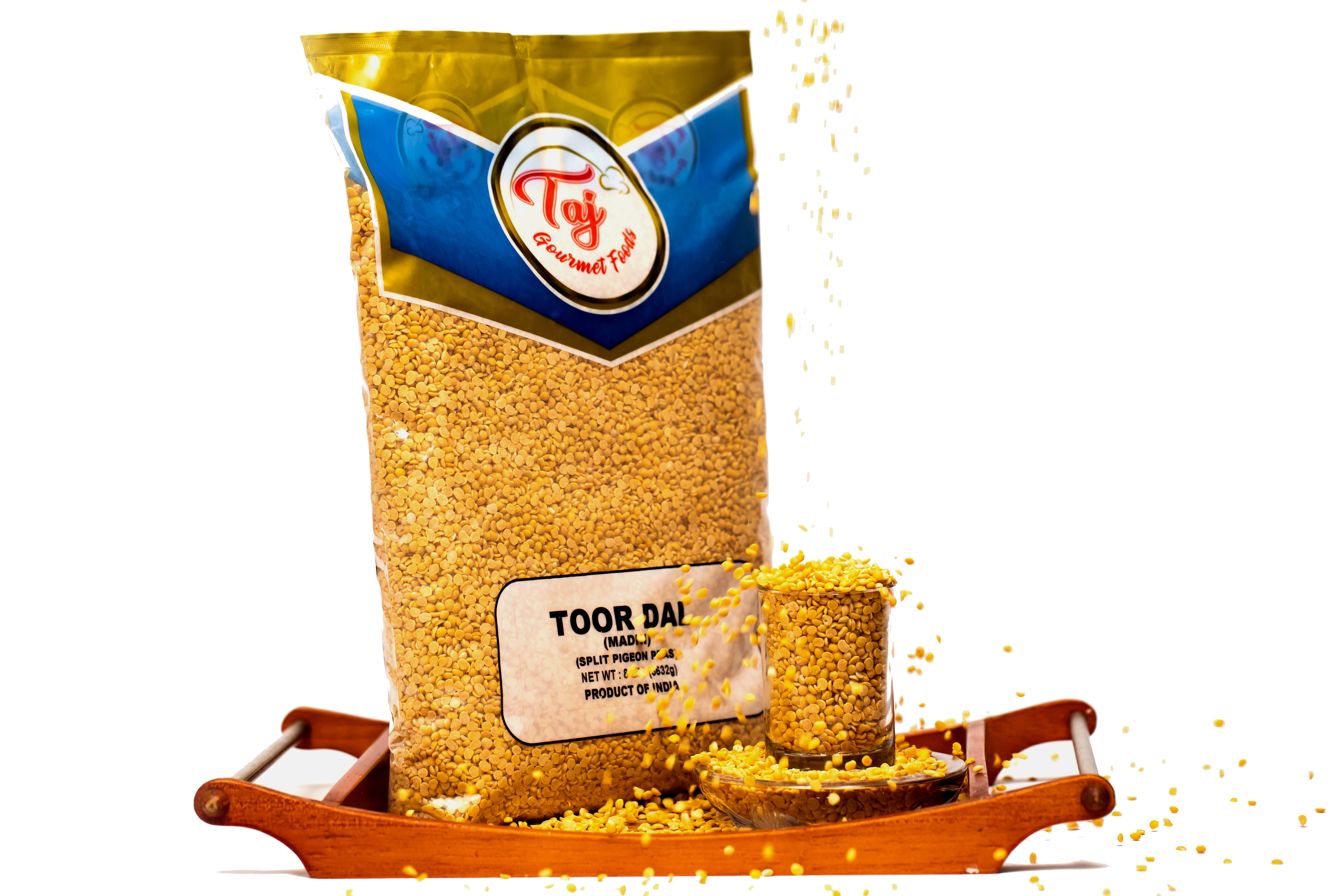 TAJ Premium Indian Toor Dal Kori, Unoily, Madhi, 2 lb