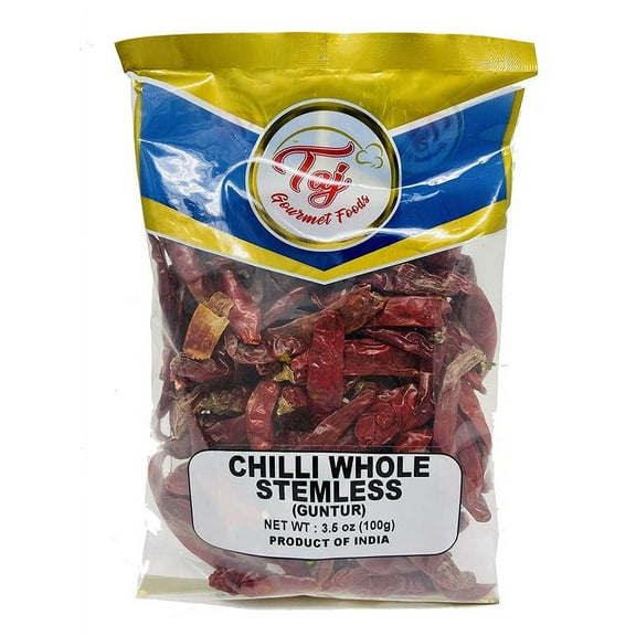 TAJ Whole Chilli (Whole Mirchi, without stem) 16oz (454g)