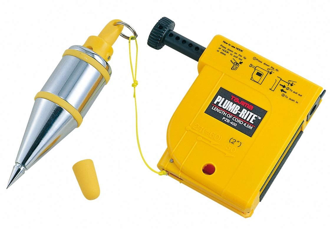 TAJIMA Plumb Bob Setter 14 oz 400g Magnetic Plumb Rite with 14.5 ft Auto Recoil Cord Quick Stabilizing Bob PZB 400 Walmart