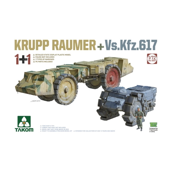 TAK5007 - 1/72 Takom Krupp Raumer & VsKfz617 Mine Clearing Vehicles