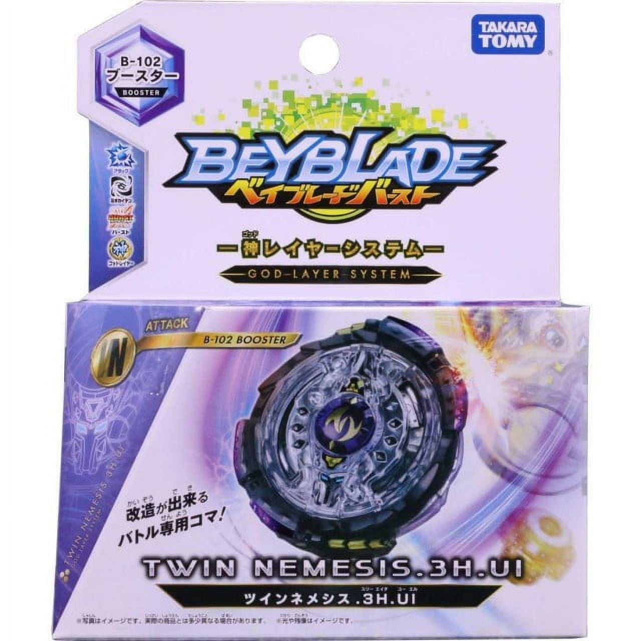 TAKARA TOMY Twin Nemesis 3H Ultimate Reboot Beyblade - Noctemis N3
