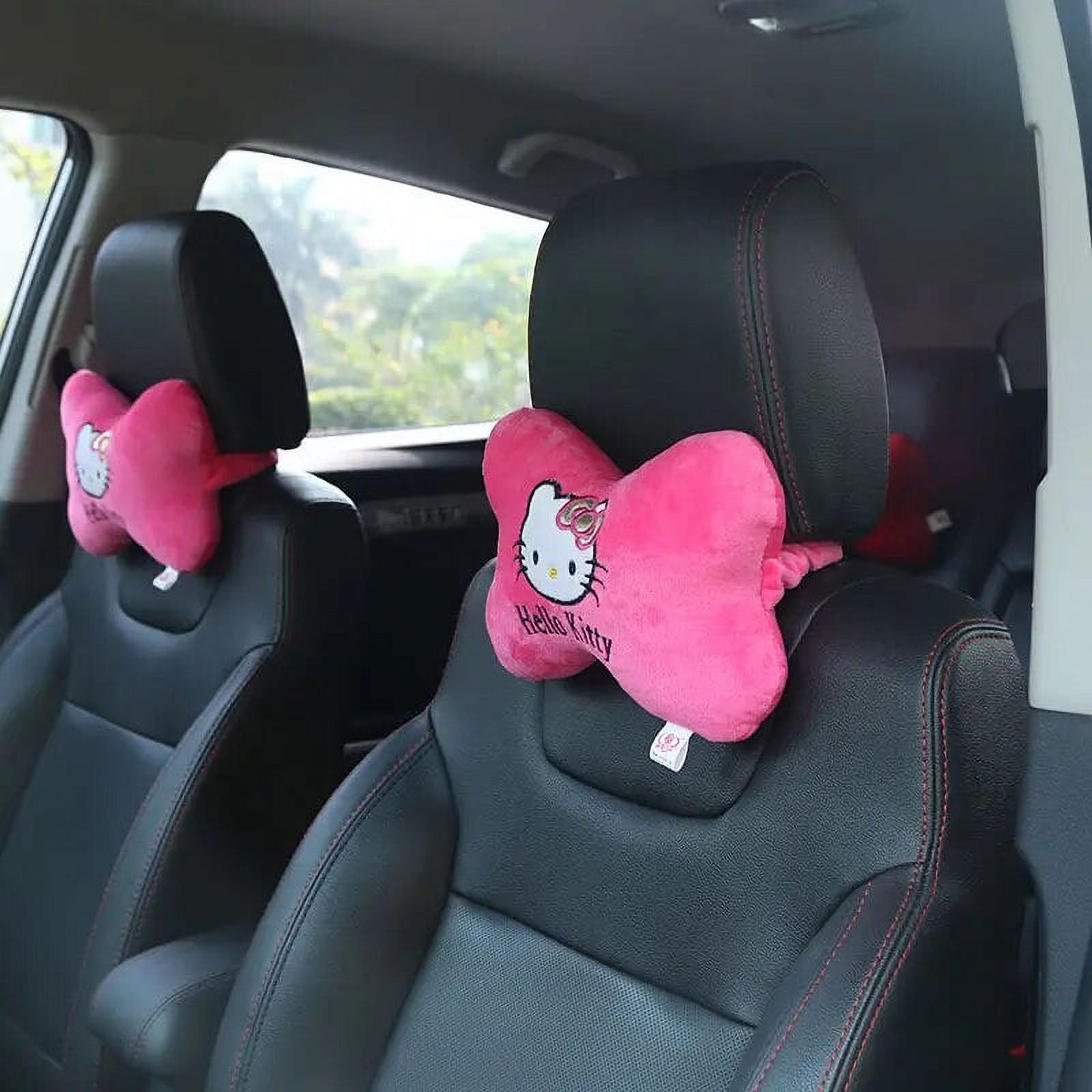 TAKARA TOMY Hello Kitty New Car Headrest and Neck Pillow A Pair of