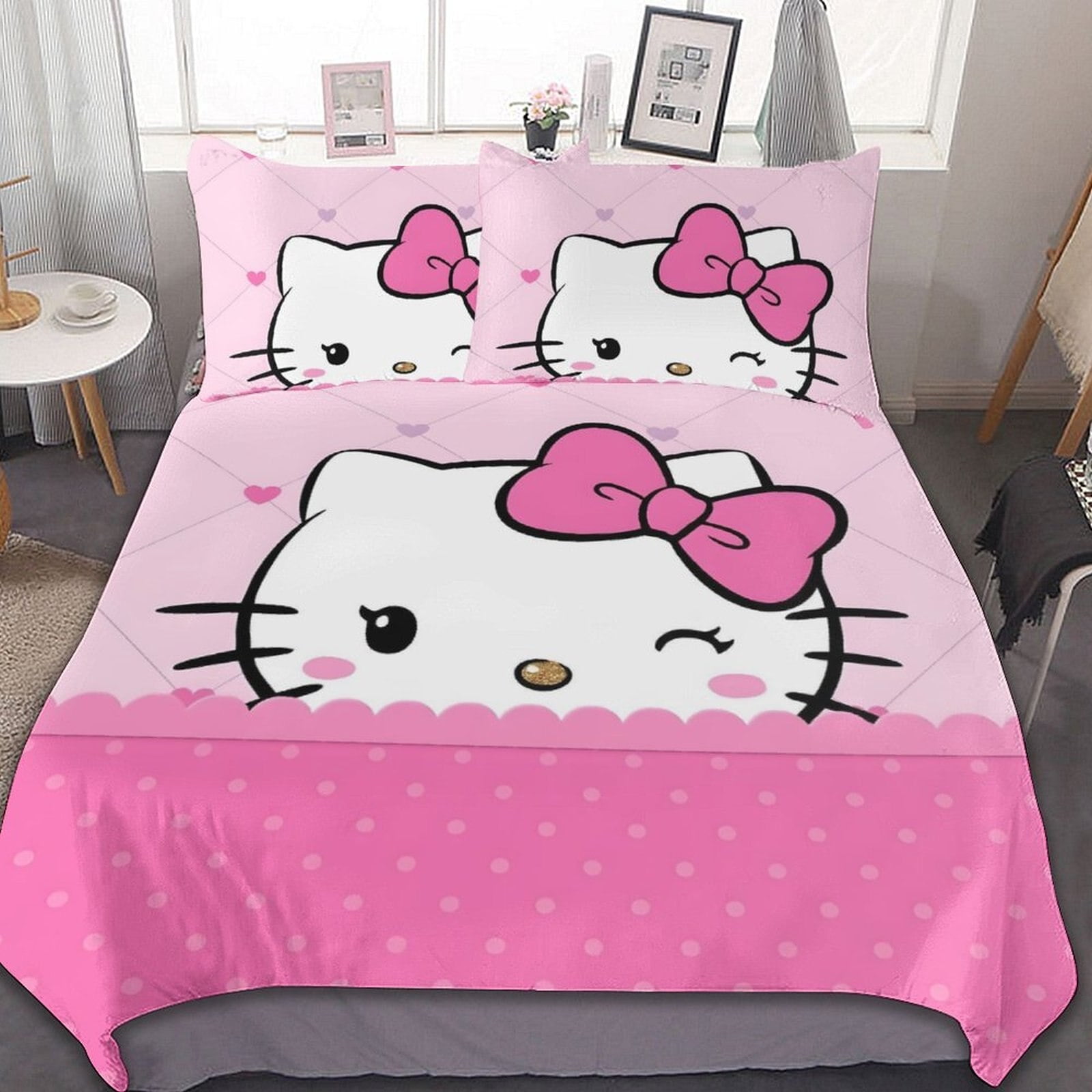 TAKARA TOMY Sanrio Hello Kittys Bedding Set Quilt Duvet Cover Comforter